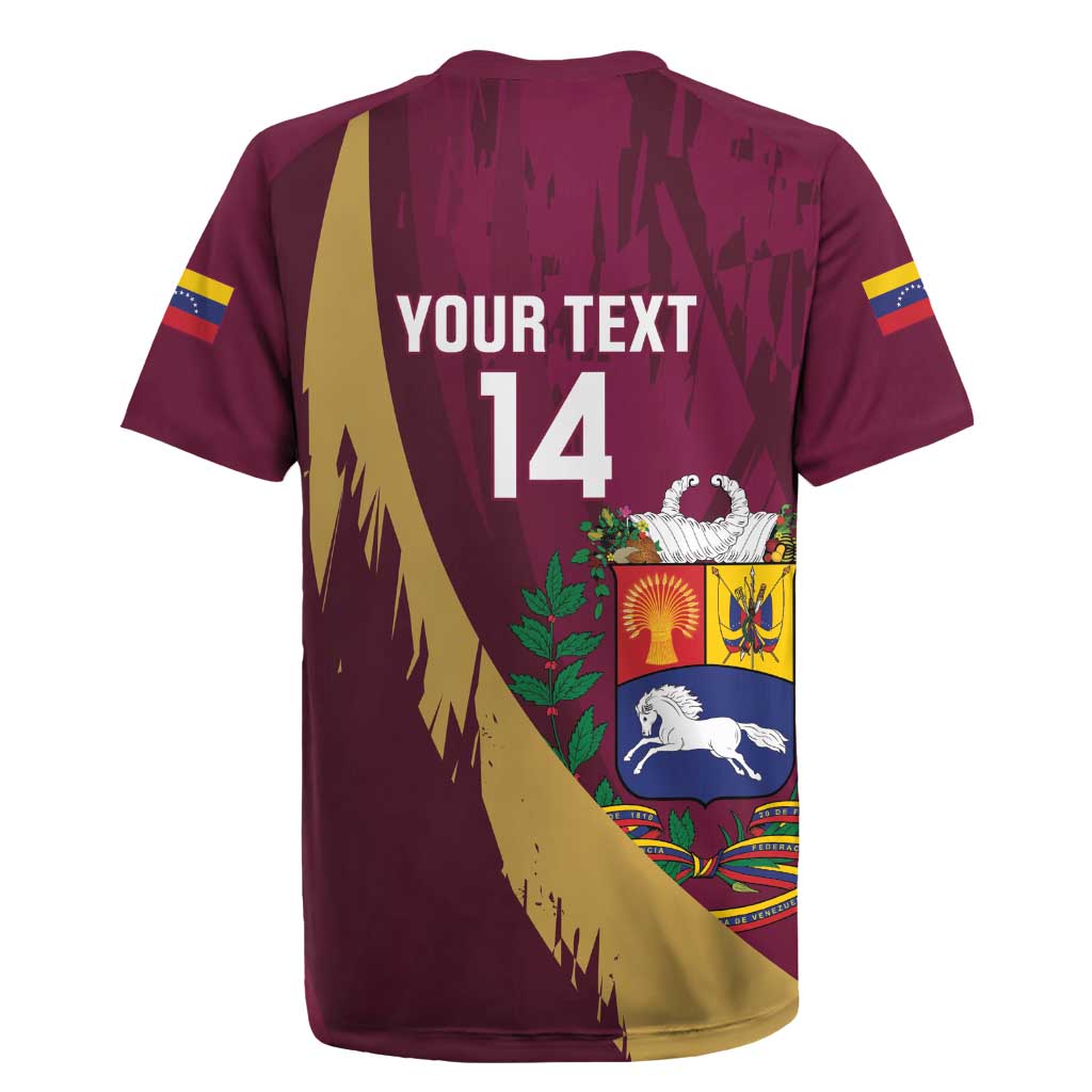 Custom Venezuela Football Rugby Jersey Mano Tengo Fe La Vinotinto