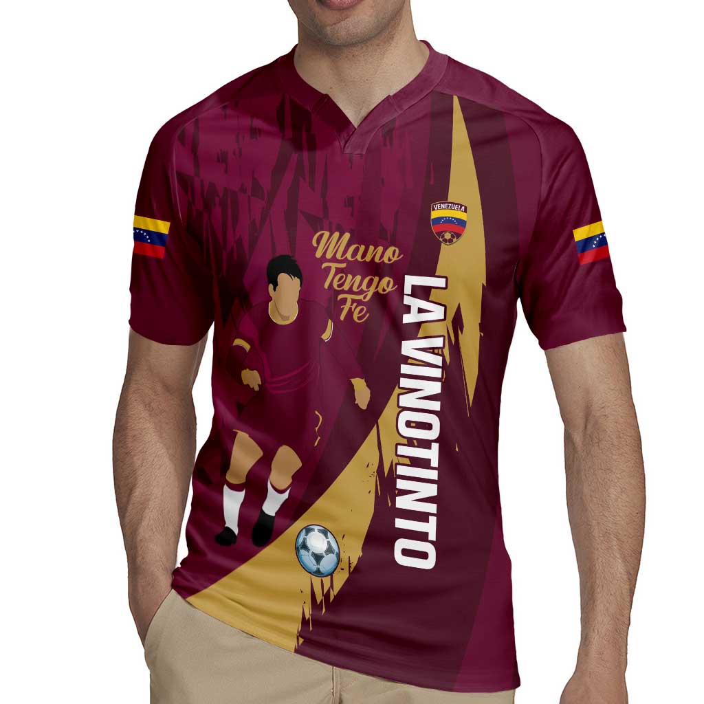 Custom Venezuela Football Rugby Jersey Mano Tengo Fe La Vinotinto