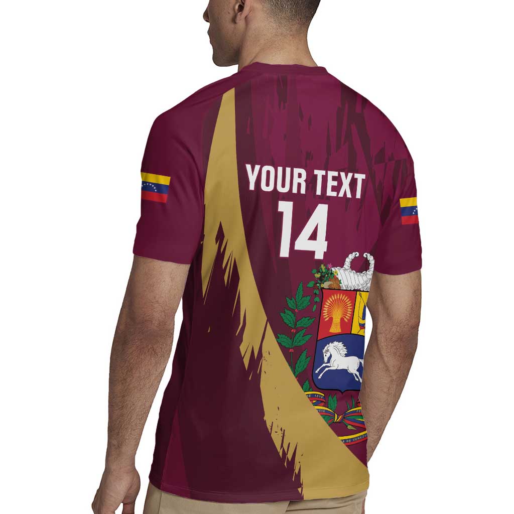 Custom Venezuela Football Rugby Jersey Mano Tengo Fe La Vinotinto