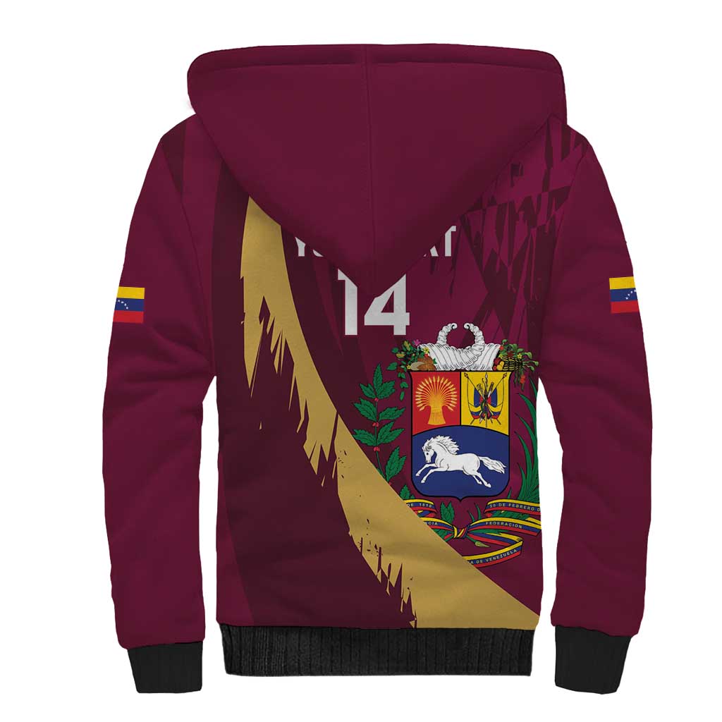 Custom Venezuela Football Sherpa Hoodie Mano Tengo Fe La Vinotinto