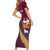 Custom Venezuela Football Short Sleeve Bodycon Dress Mano Tengo Fe La Vinotinto