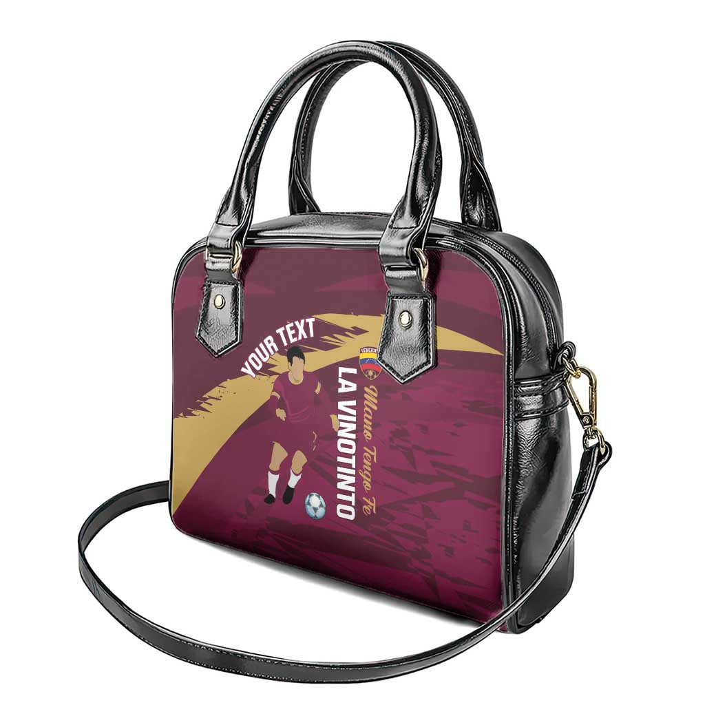 Custom Venezuela Football Shoulder Handbag Mano Tengo Fe La Vinotinto