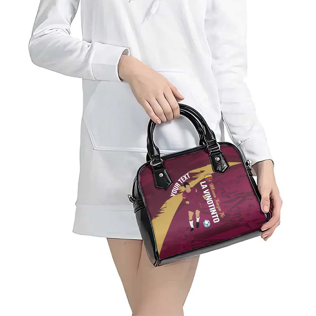 Custom Venezuela Football Shoulder Handbag Mano Tengo Fe La Vinotinto
