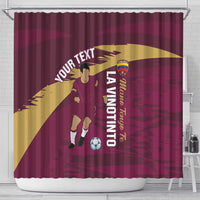 Custom Venezuela Football Shower Curtain Mano Tengo Fe La Vinotinto