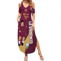 Custom Venezuela Football Summer Maxi Dress Mano Tengo Fe La Vinotinto
