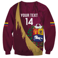Custom Venezuela Football Sweatshirt Mano Tengo Fe La Vinotinto