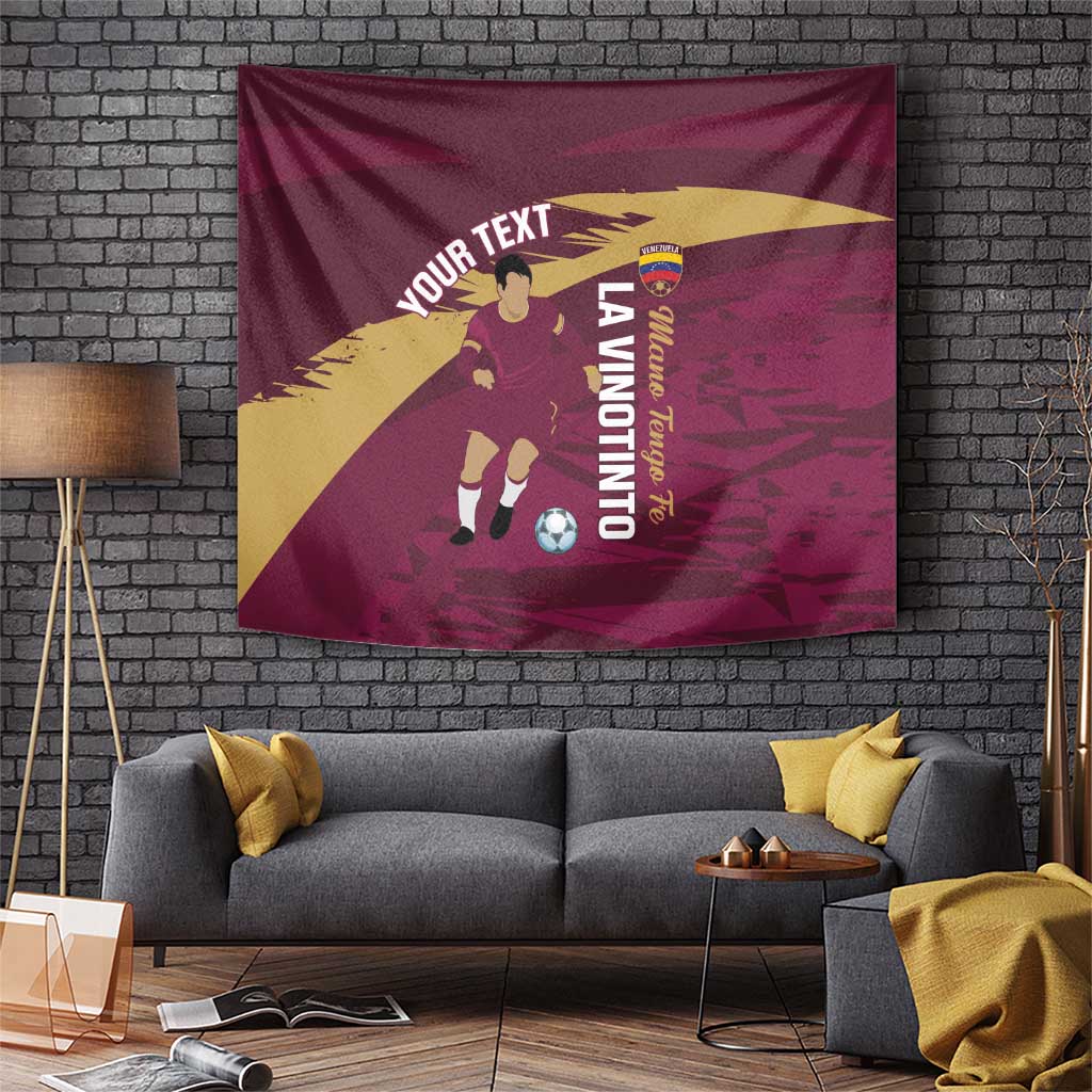Custom Venezuela Football Tapestry Mano Tengo Fe La Vinotinto