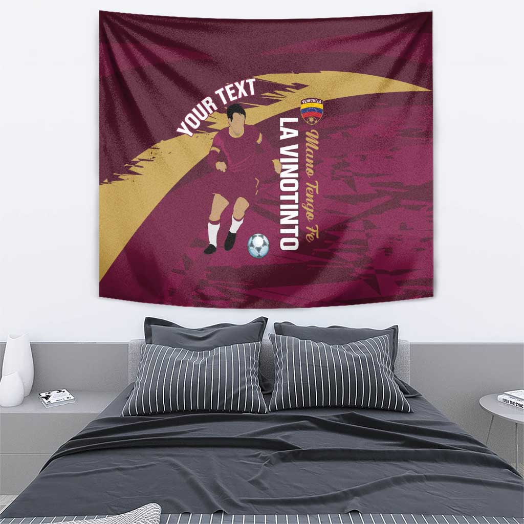 Custom Venezuela Football Tapestry Mano Tengo Fe La Vinotinto