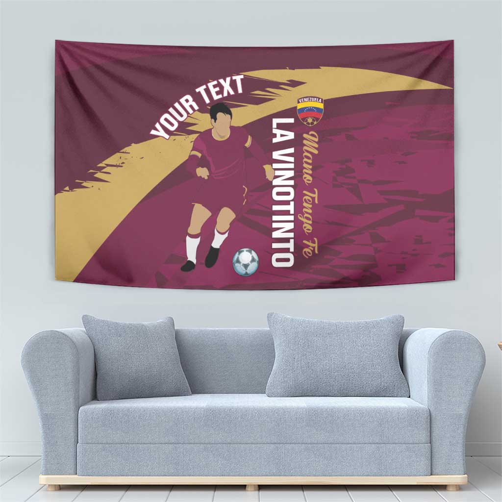 Custom Venezuela Football Tapestry Mano Tengo Fe La Vinotinto