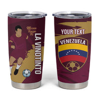 Custom Venezuela Football Tumbler Cup Mano Tengo Fe La Vinotinto
