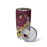 Custom Venezuela Football Tumbler Cup Mano Tengo Fe La Vinotinto