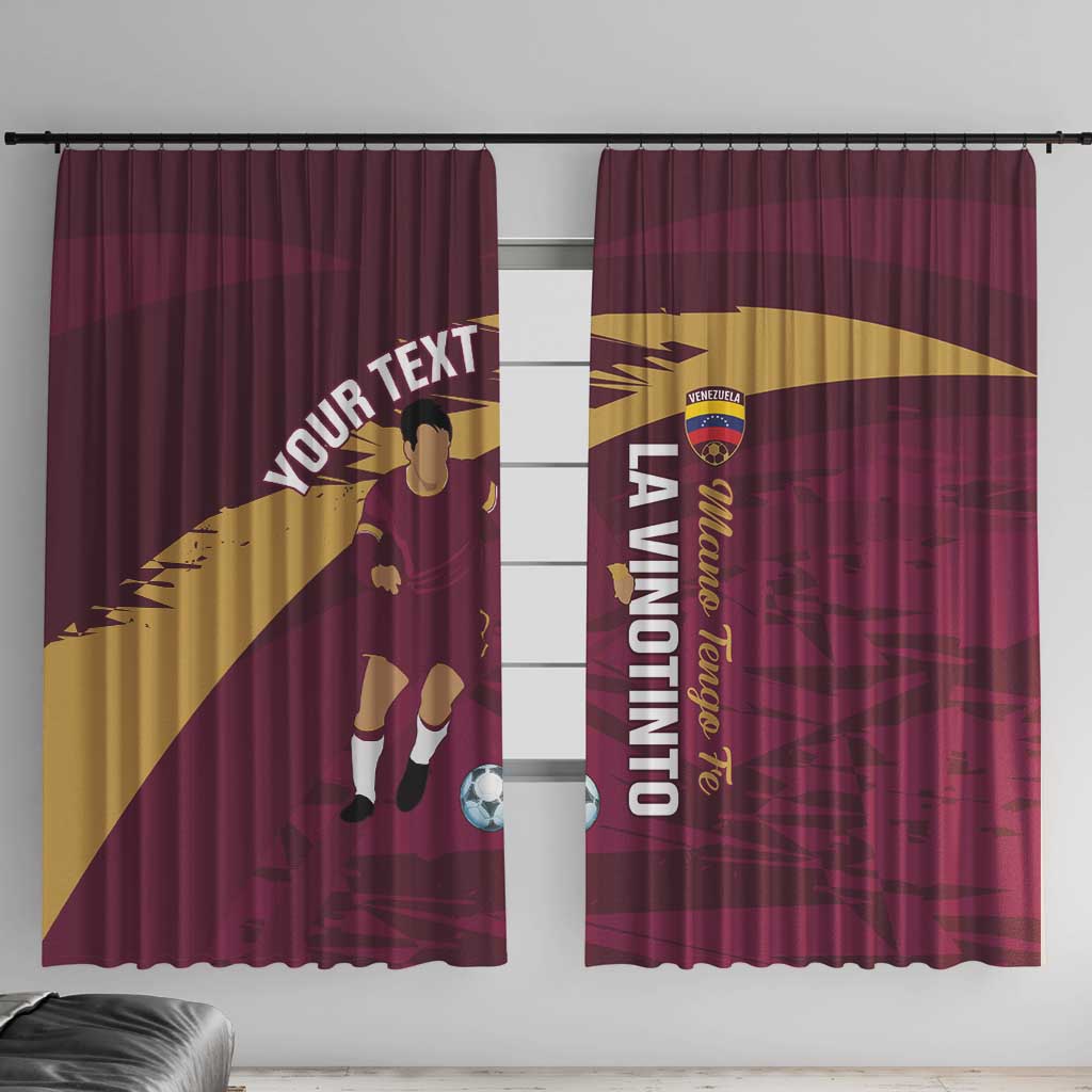 Custom Venezuela Football Window Curtain Mano Tengo Fe La Vinotinto