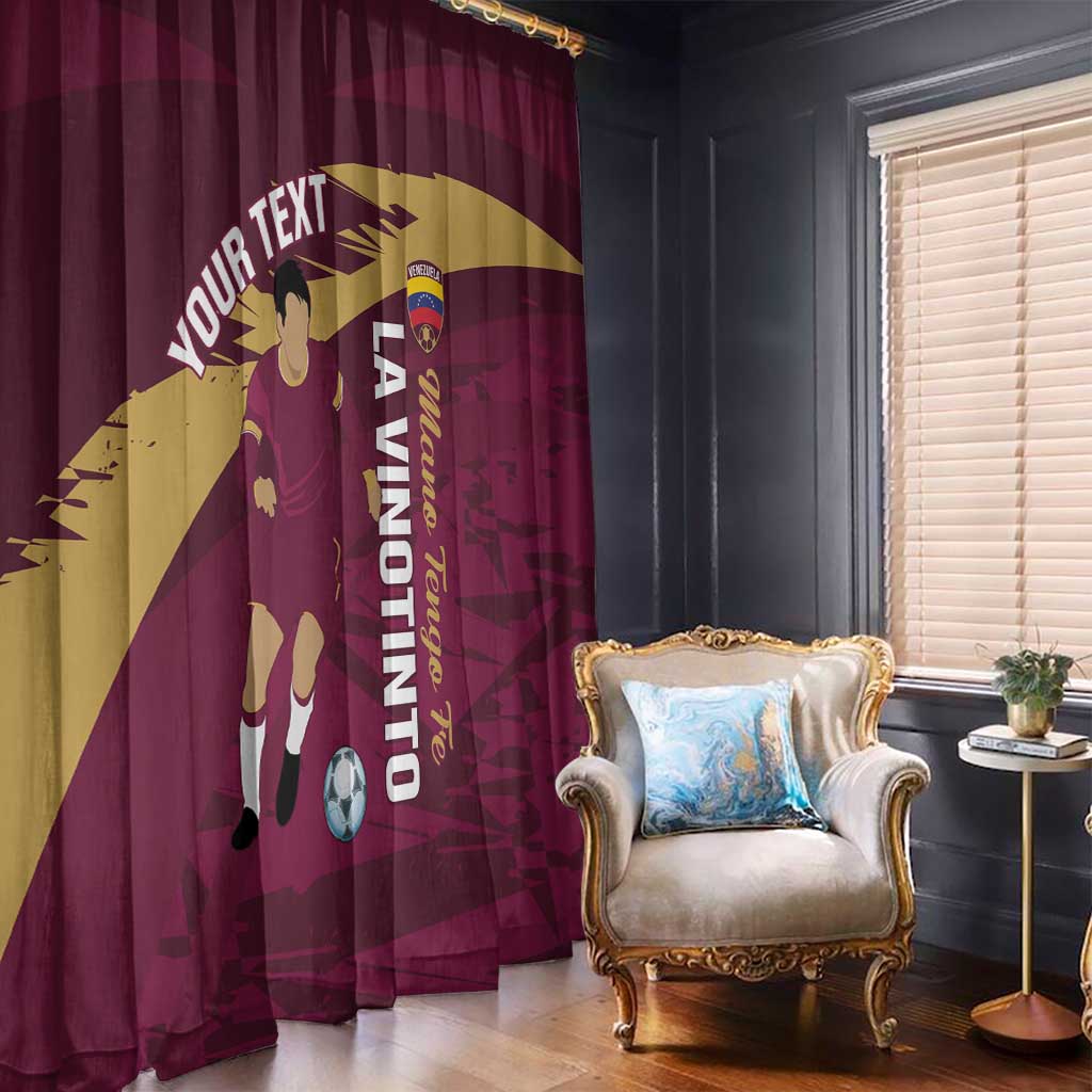 Custom Venezuela Football Window Curtain Mano Tengo Fe La Vinotinto
