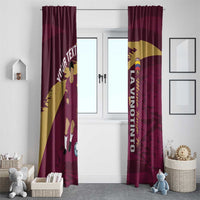 Custom Venezuela Football Window Curtain Mano Tengo Fe La Vinotinto