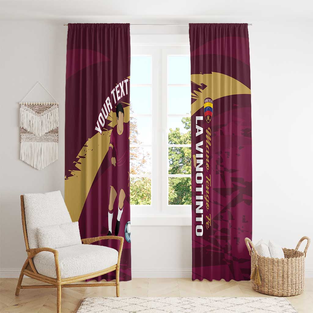 Custom Venezuela Football Window Curtain Mano Tengo Fe La Vinotinto