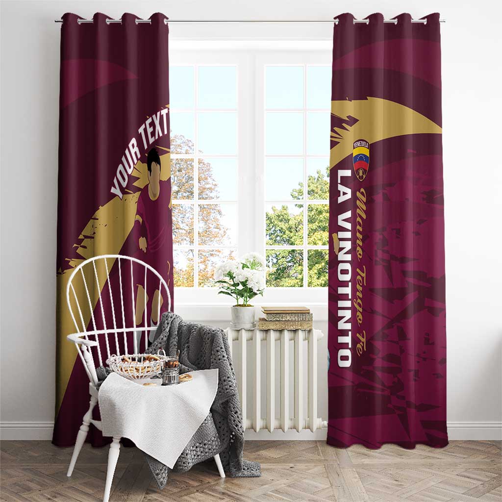 Custom Venezuela Football Window Curtain Mano Tengo Fe La Vinotinto