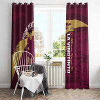 Custom Venezuela Football Window Curtain Mano Tengo Fe La Vinotinto