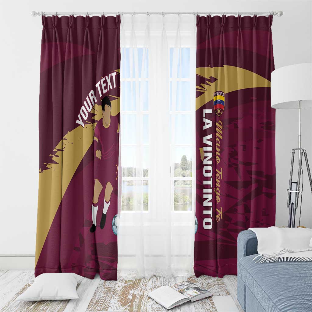 Custom Venezuela Football Window Curtain Mano Tengo Fe La Vinotinto