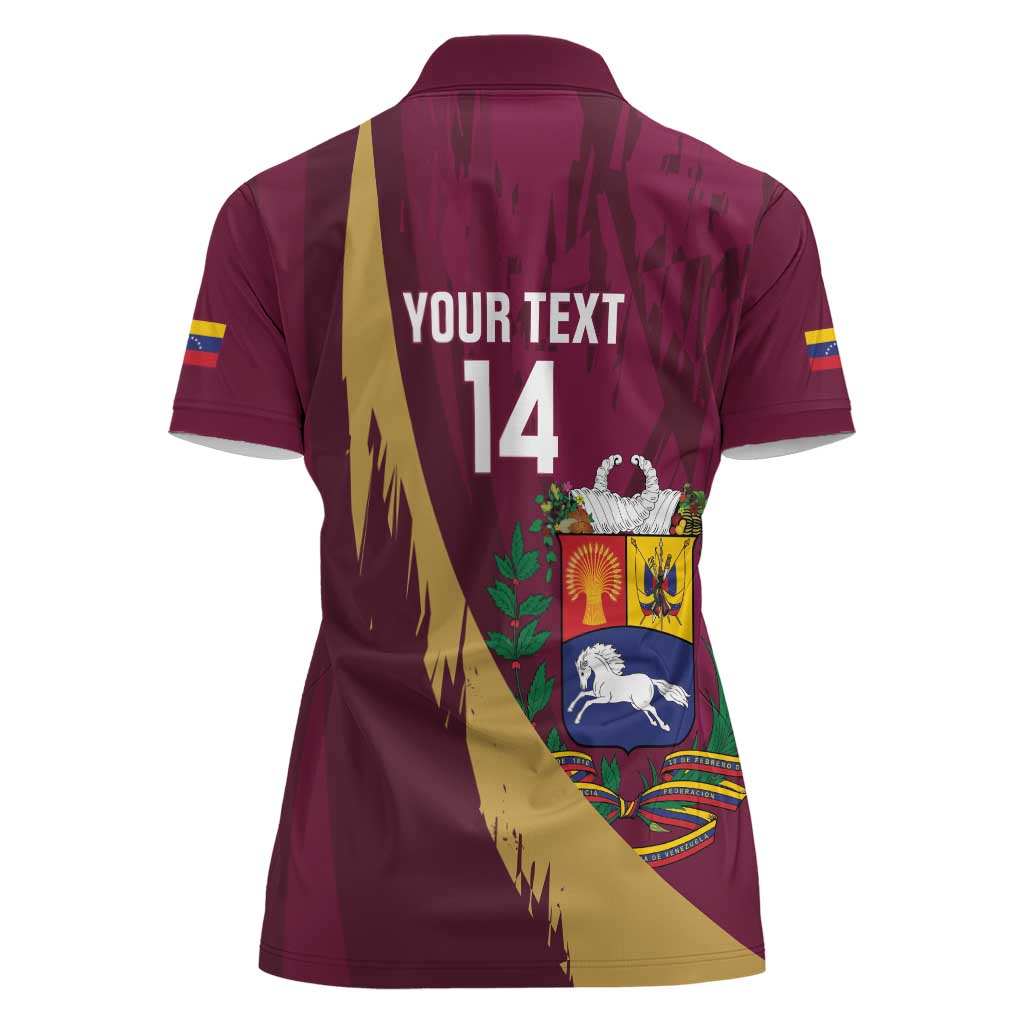 Custom Venezuela Football Women Polo Shirt Mano Tengo Fe La Vinotinto
