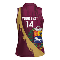 Custom Venezuela Football Women Sleeveless Polo Shirt Mano Tengo Fe La Vinotinto