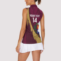 Custom Venezuela Football Women Sleeveless Polo Shirt Mano Tengo Fe La Vinotinto