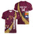 Custom Venezuela Football Women V-Neck T-Shirt Mano Tengo Fe La Vinotinto