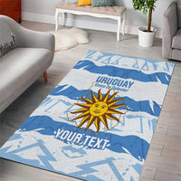Custom Uruguay Football Area Rug Vamo La Celeste