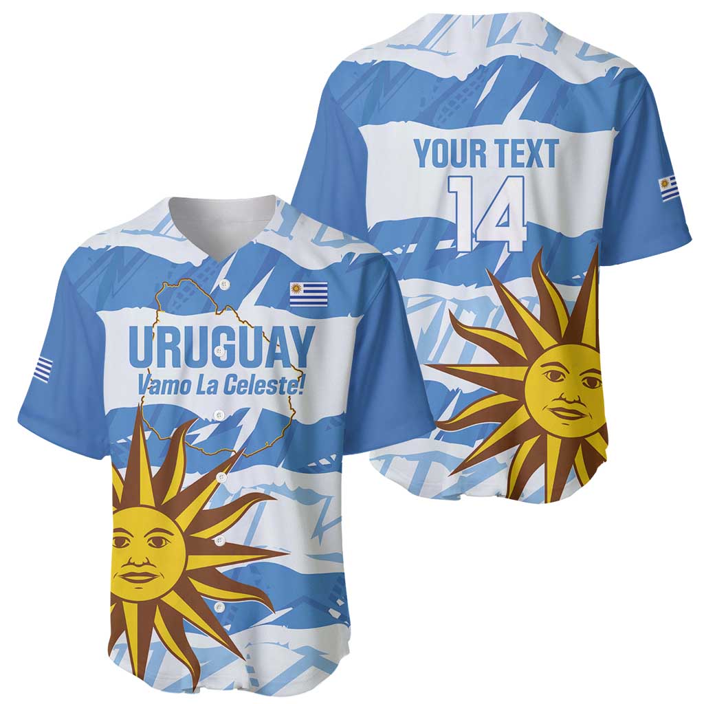 Custom Uruguay Football Baseball Jersey Vamo La Celeste