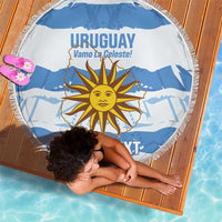Custom Uruguay Football Beach Blanket Vamo La Celeste