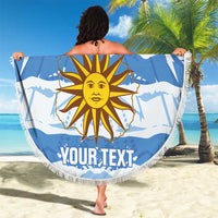 Custom Uruguay Football Beach Blanket Vamo La Celeste