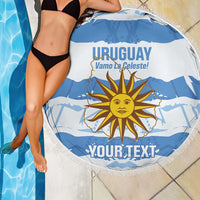 Custom Uruguay Football Beach Blanket Vamo La Celeste