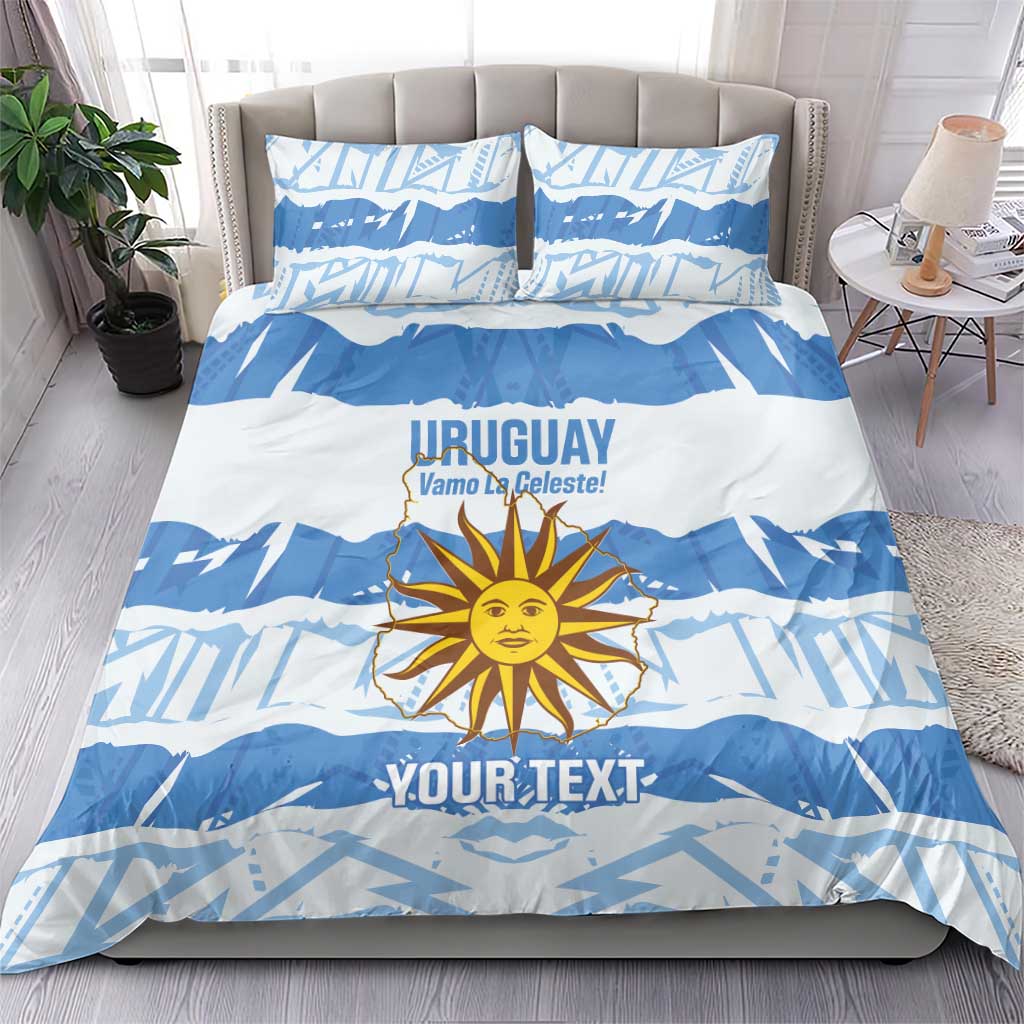 Custom Uruguay Football Bedding Set Vamo La Celeste