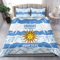 Custom Uruguay Football Bedding Set Vamo La Celeste