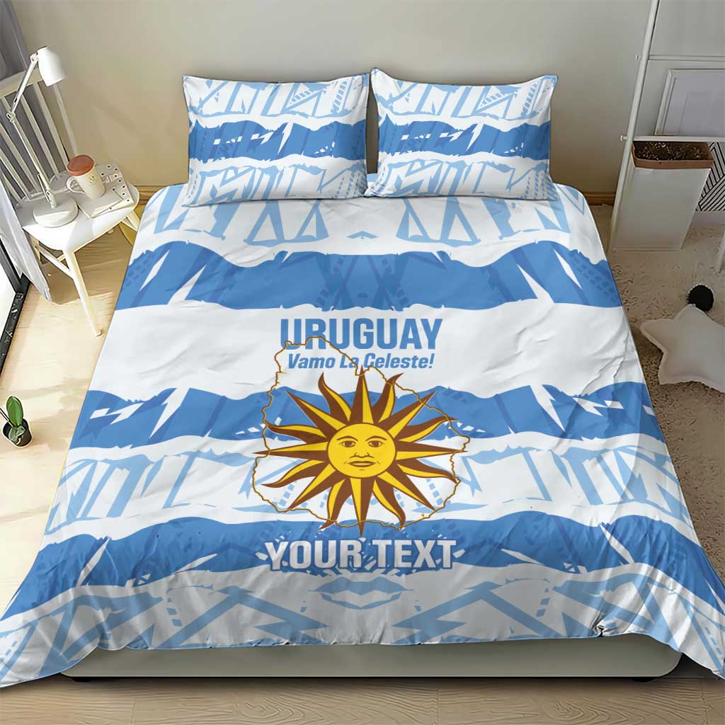 Custom Uruguay Football Bedding Set Vamo La Celeste