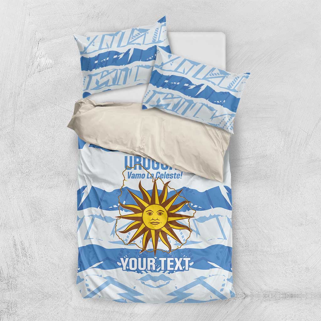 Custom Uruguay Football Bedding Set Vamo La Celeste