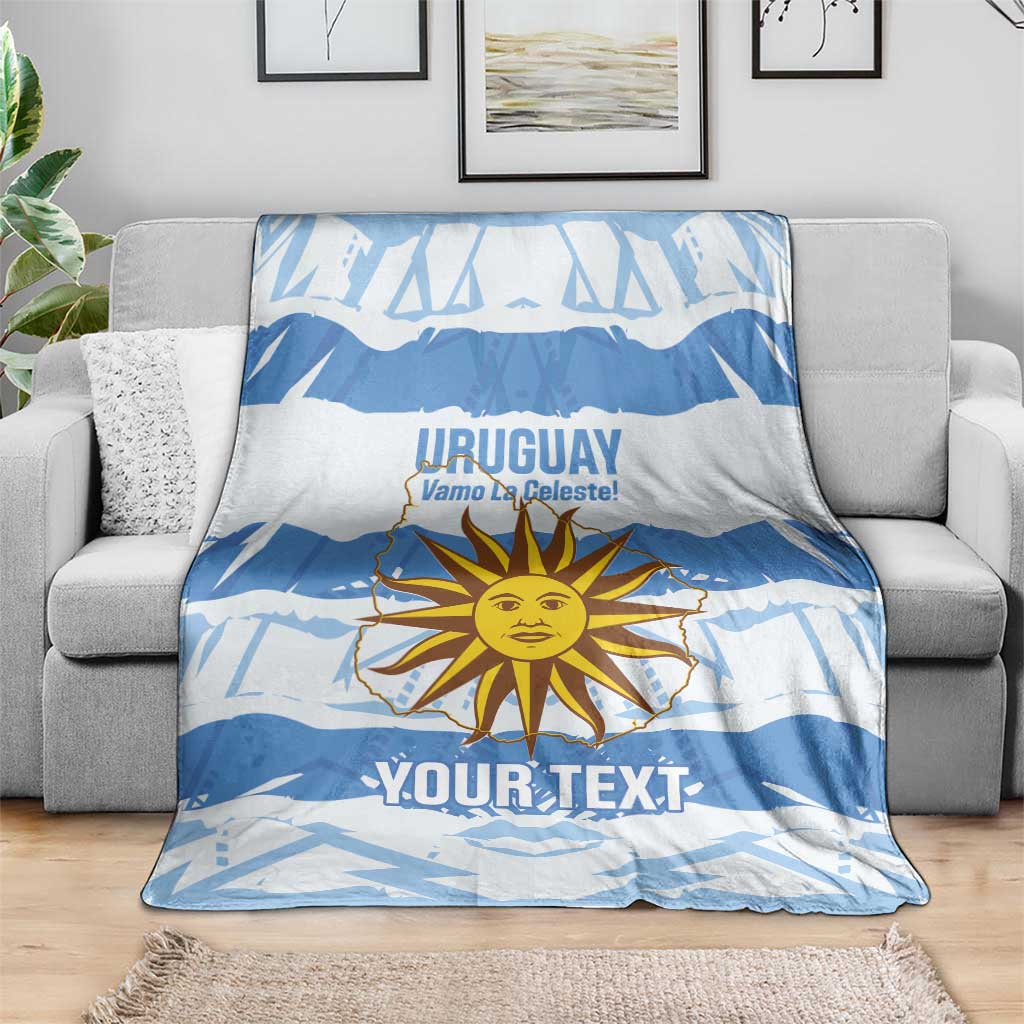 Custom Uruguay Football Blanket Vamo La Celeste
