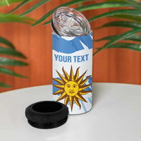 Custom Uruguay Football 4 in 1 Can Cooler Tumbler Vamo La Celeste