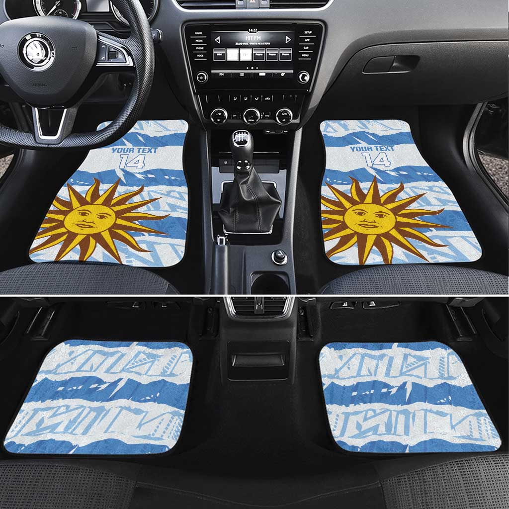 Custom Uruguay Football Car Mats Vamo La Celeste
