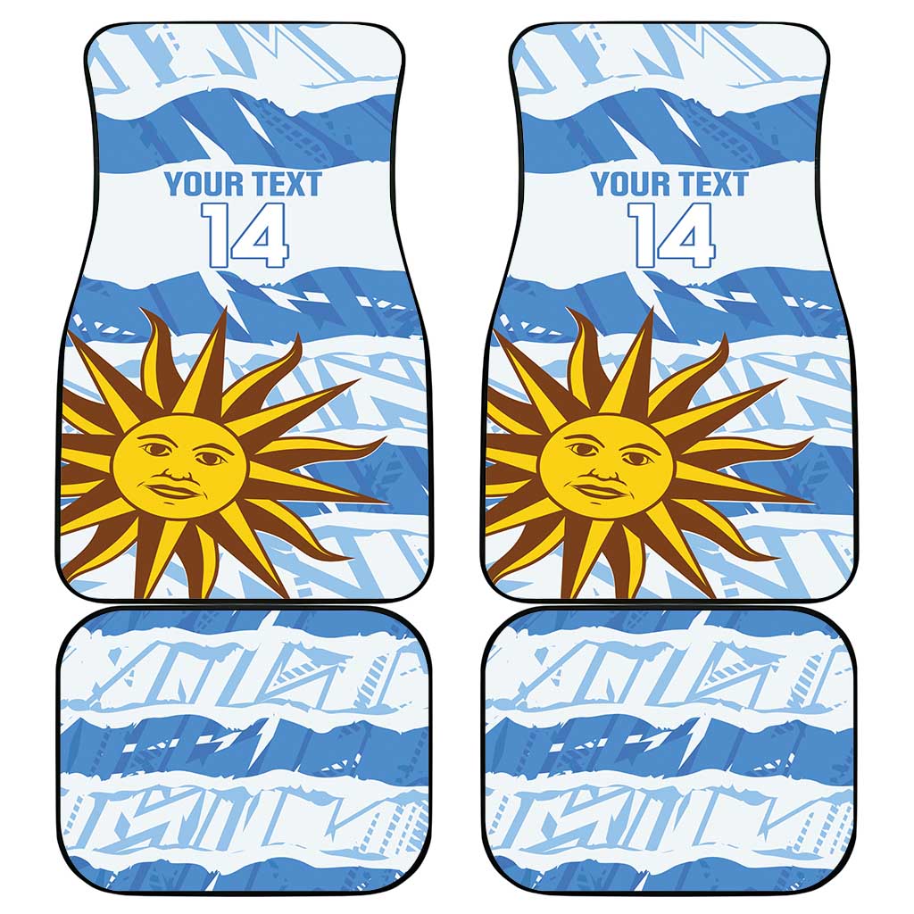 Custom Uruguay Football Car Mats Vamo La Celeste