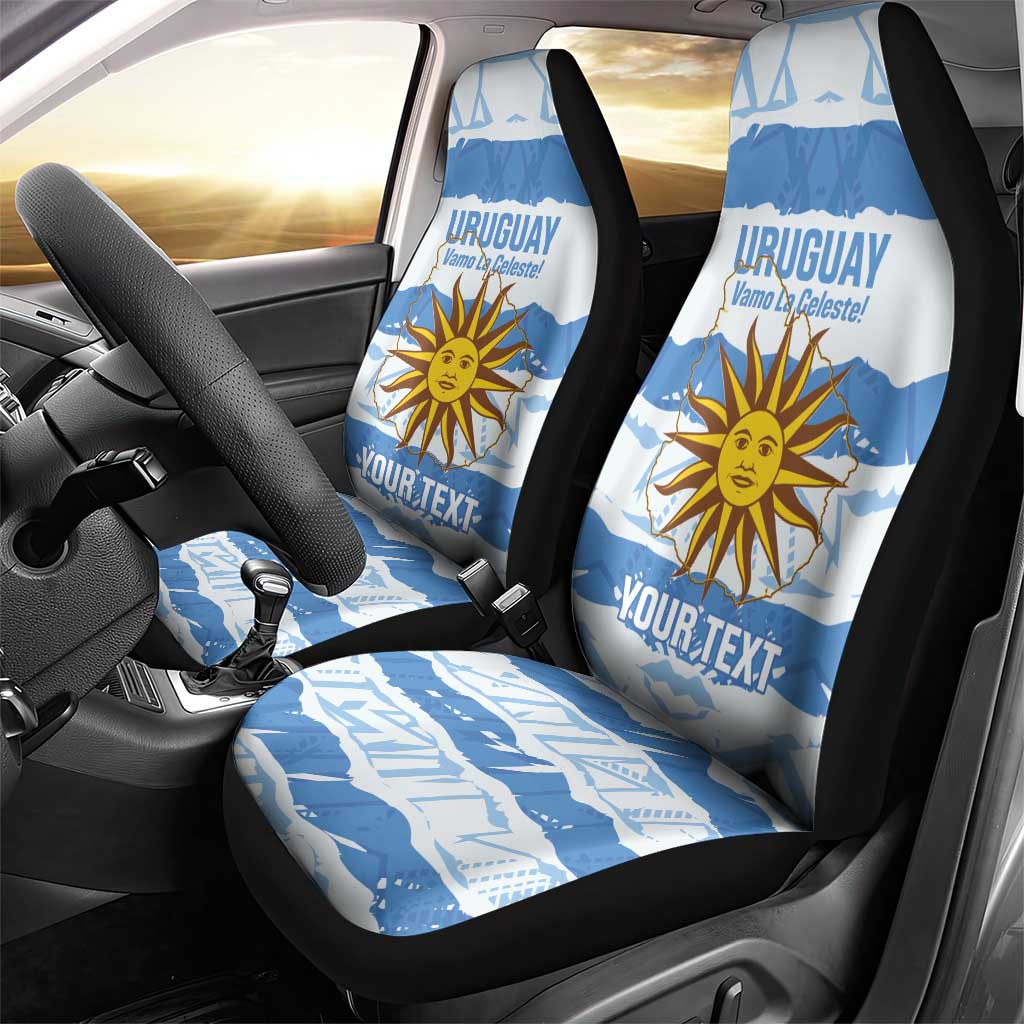 Custom Uruguay Football Car Seat Cover Vamo La Celeste