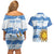 Custom Uruguay Football Couples Matching Off Shoulder Short Dress and Hawaiian Shirt Vamo La Celeste