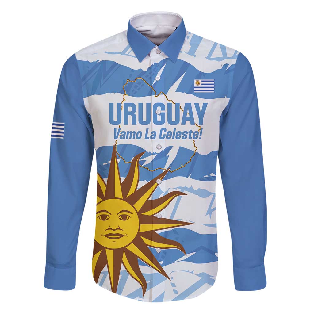 Custom Uruguay Football Family Matching Puletasi and Hawaiian Shirt Vamo La Celeste