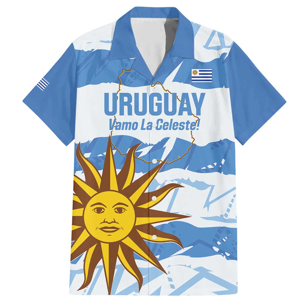 Custom Uruguay Football Family Matching Summer Maxi Dress and Hawaiian Shirt Vamo La Celeste
