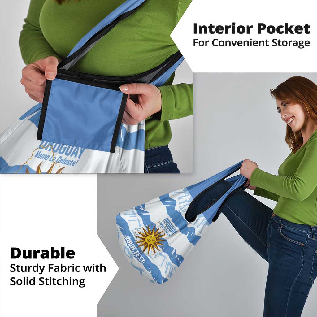 Custom Uruguay Football Grocery Bag Vamo La Celeste