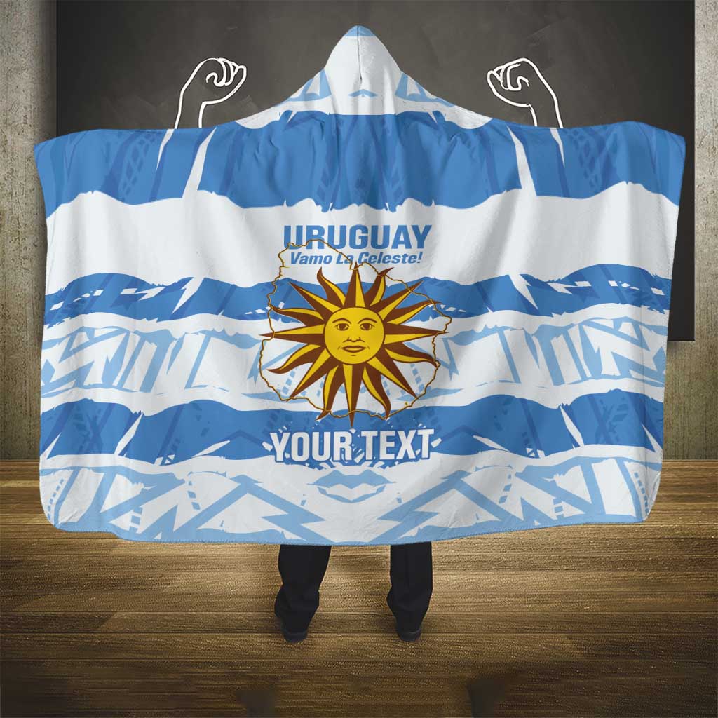 Custom Uruguay Football Hooded Blanket Vamo La Celeste