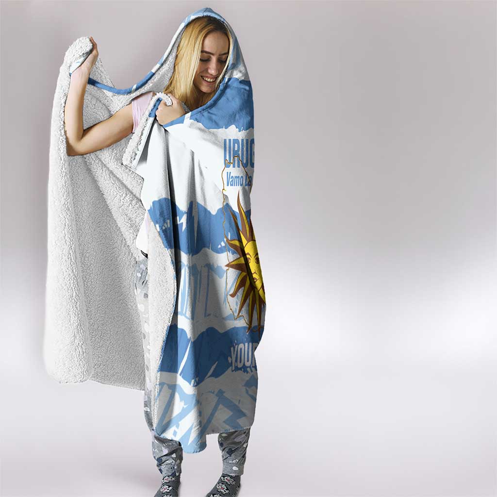 Custom Uruguay Football Hooded Blanket Vamo La Celeste
