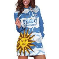 Custom Uruguay Football Hoodie Dress Vamo La Celeste