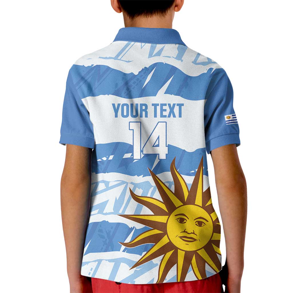 Custom Uruguay Football Kid Polo Shirt Vamo La Celeste