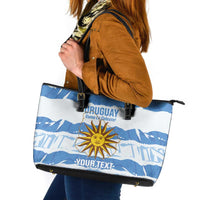 Custom Uruguay Football Leather Tote Bag Vamo La Celeste