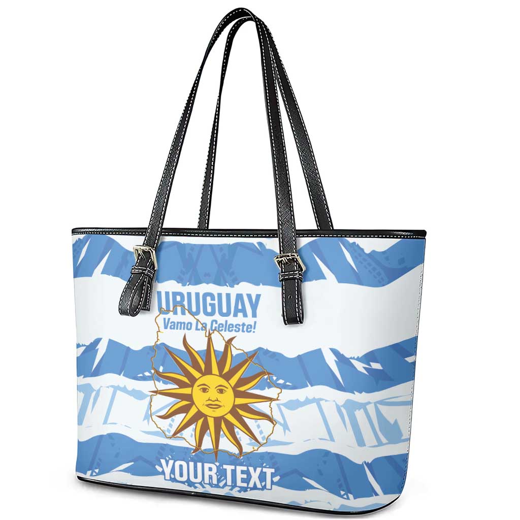 Custom Uruguay Football Leather Tote Bag Vamo La Celeste